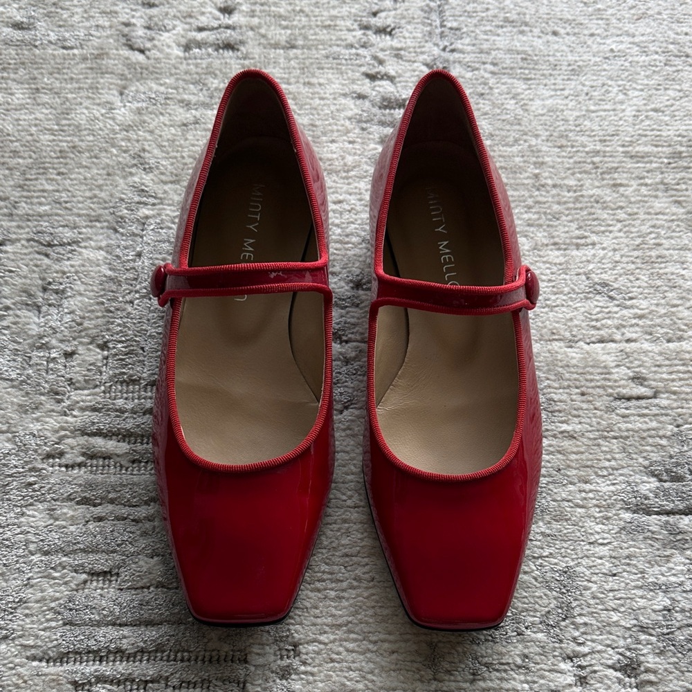 Tamara Mellon Scarlet Mary Jane Flats